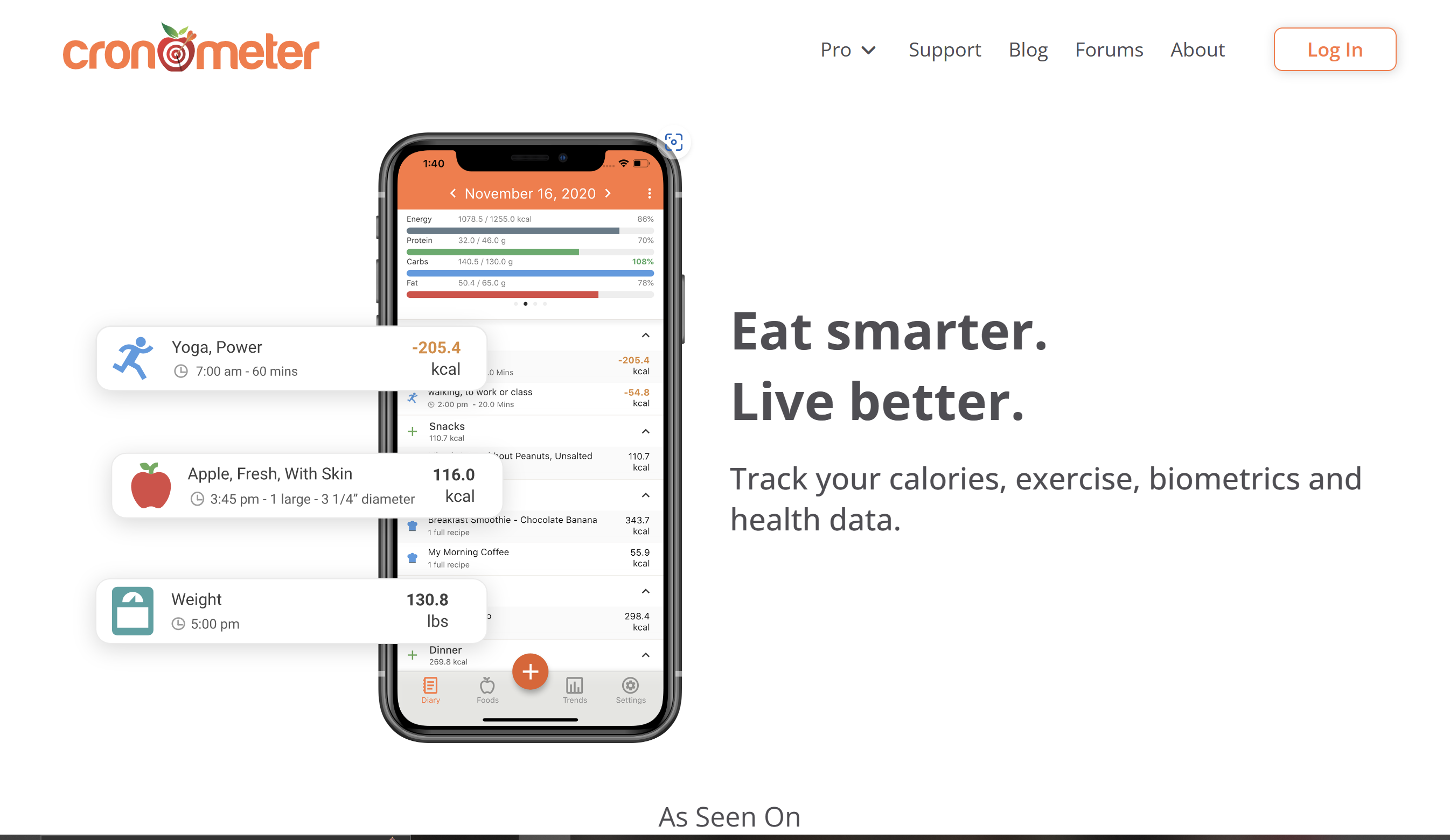 Cronometer:Track Nutrition Project